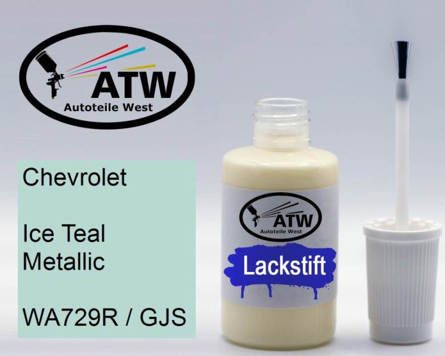 Chevrolet, Ice Teal Metallic, WA729R / GJS: 20ml Lackstift, von ATW Autoteile West.